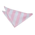 Striped Handkerchief - Baby Pink & White