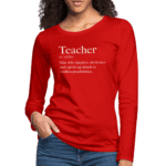 Womens Long Sleeve Graphic Tee, Teachers Inspire Word Art Print